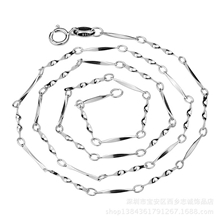 厂家直销批发正品9255纯银扭片链配批角链女生配链锁骨链单链