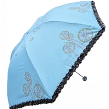 天堂伞3343春日畅想超轻55厘米防紫外线黑胶伞遮阳伞太阳伞晴雨伞