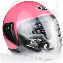 正品FR883半盔摩托车头盔电动车头盔冬盔男女通用带围脖半盔