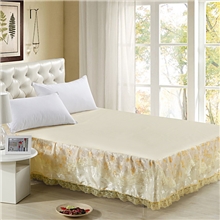 分销代销蕾丝床裙床罩贡缎提花床裙床笠防尘保护罩一件批发T69