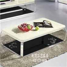 白色客厅家具组合不锈钢茶几大理石茶几批发不锈钢家具产品