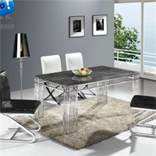 苏州家具厂家直销批发时尚高档餐厅家具不锈钢大理石餐桌吃饭桌