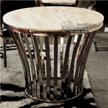 不锈钢餐桌大理石面时尚餐厅家具餐桌椅组合