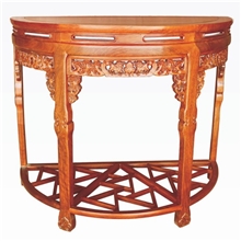 东阳标君红木中式仿古非洲花梨木半圆桌可定制厂家直销z-018