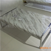 特价包邮6075大理石不锈钢茶几客厅茶几桌大理石茶桌家具厂家