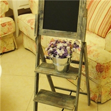 落地黑板法式创意黑板ZAKKA带黑板三层花架做旧花架架子
