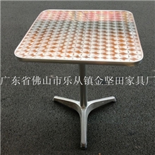 户外家具/铝合金餐台/V2#三脚钢方台60X60X70CM高