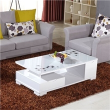 茶几烤漆茶几小柜子抽屉钢化玻璃茶几田园现代包邮小户型时尚之窗