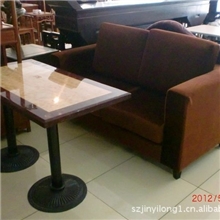 批发大理石餐桌肯德基餐桌沙发卡座吧台不锈钢吧台