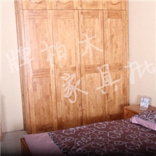 柏木衣柜四门衣柜全实木衣柜厂价直销柏木家具批发实木家具