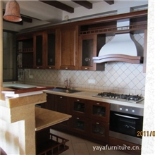 最新活动款工厂定制实木橱柜泰国橡木柜体柜门美国红橡橱柜