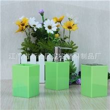 龙安塑料B31实用美观方形塑料卫浴三件套装浴室家居塑料洗漱套装