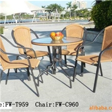 供应铝藤桌椅/户外休闲家具/1套起订