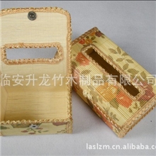 供应纸巾盒竹制工艺纸巾盒竹编纸巾盒子量大优惠生产厂家