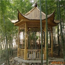 供应仿古竹建筑，竹亭，竹屋，室内外竹装潢，竹椅，竹