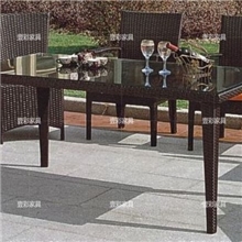 壹彩家具户外仿藤休闲桌椅组室外酒吧咖啡厅餐桌椅支付宝混批815