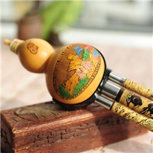 乐器厂家批发经典浮雕葫芦丝白铜套紫竹材质特供琴行学校