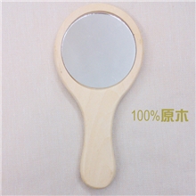 迷你木镜木柄镜环保小镜子便携镜子全场小额混批∥华南尚品