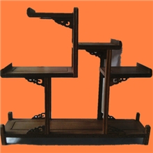 厂家批发红木工艺品/木制礼品/鸡翅木中高三步博古架/多宝架