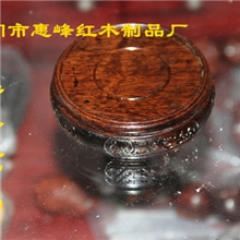 厂家直销红木工艺品黑枝木套七雕花奇石座子