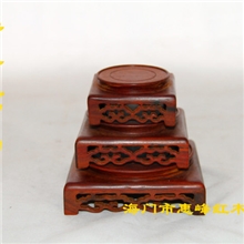 厂方直销红木工艺品红酸枝天圆地方底座