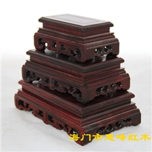 厂家直销红木工艺品红酸枝套三花边长方台