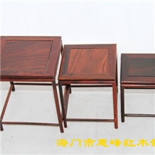 厂方直销红木工艺品大红酸枝套三小方台