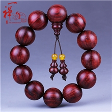 满金星老料高密度小叶紫檀佛珠手链手串20mm高油性