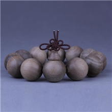 罕见黑肉级印度老山檀香佛珠20mm手串珍品/收藏