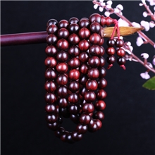 批发极品高密度老料小叶紫檀佛珠手链8mm/108颗念珠油润