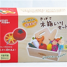 出口日本原单WOODYPUDDY蔬菜切切看切切乐儿童过家家益智玩具