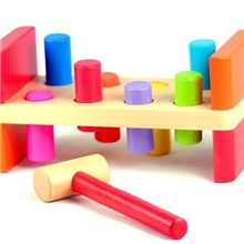 敲打玩具反斗城木制打桩台反斗城实木品牌玩具益智早教