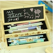 默默爱日韩国文具可爱铅笔盒多功能木制DIY创意抽屉文具盒笔袋女