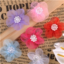 【义乌珍博辅料】专业订做手工花,雪纺小花,缎带玫瑰花,量大从优