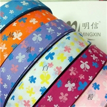 明信彩带印刷织带罗文带点子可爱小蝴蝶罗文带缎带