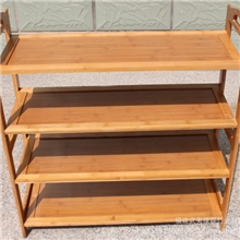 鞋架厂家简易鞋架楠竹平板鞋架批发四层平板鞋架