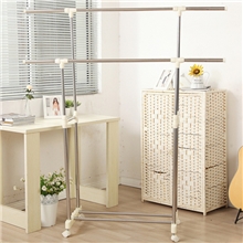 晾衣架落地折叠晾衣架晒衣晾衣架晒衣架落地双杆挂衣架不锈钢