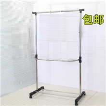 晾衣架宝宝儿童室内室外小型晒衣落地升降折叠置地不锈钢简易