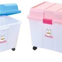 批发供应康之好万向轮收纳箱整理箱储物箱塑料箱翻盖式储物箱