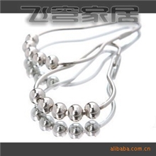 浴室配件、五珠葫芦挂钩、金属防锈材质、12套装、浴帘挂钩