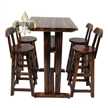 香可防腐碳化实木家具酒吧户外庭院餐厅桌椅组合套件装特价