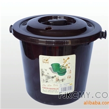供应茶桶烫金茶渍桶塑料茶水清洁桶塑料垃圾桶