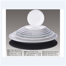 6寸白色仿瓷密胺圆盘酒店用品餐具厂家直销热卖水果点心菜盘子