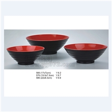 仿瓷密胺韩式尖底螺纹大碗麻辣烫拉面馆快餐餐具佛山厂价直销