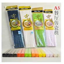密胺A5仿瓷筷子餐厅专用塑料筷耐摔黑色彩色筷子厂家批发直销