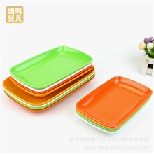 密胺/仿瓷餐具/塑料长方盘子批发/肠粉碟/彩色美耐皿餐盘碟子