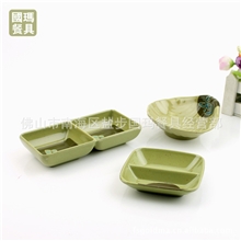 美耐皿餐具批发如意密胺调味调料碟子油碟醋碟塑料长方仿瓷味碟