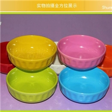 厂家直价密胺塑料美耐皿仿瓷套装碗日韩式料理饭碗彩色直边碗