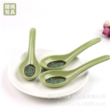 密胺/仿瓷餐具塑料勺子汤勺美耐皿直柄中餐汤匙调羹餐盘配套饭勺