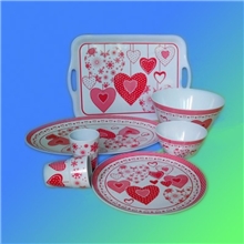 密胺仿瓷餐具实体厂家生产销售圣诞美耐皿碗碟盘